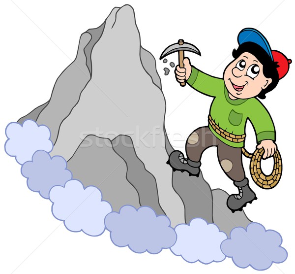 Rock climber on mountain Stock photo © clairev