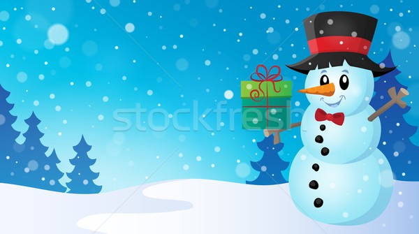Christmas snowman theme image 7 Stock photo © clairev