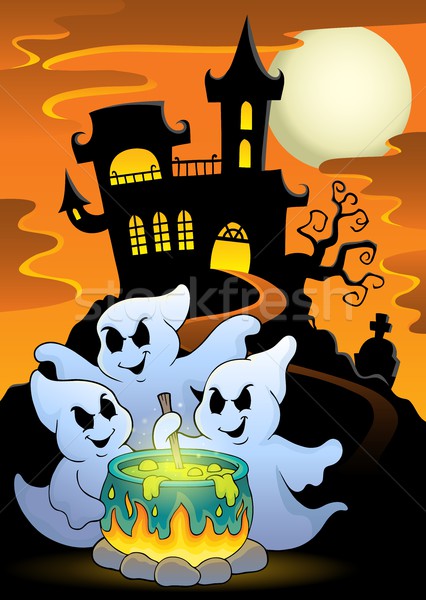 Ghosts stirring potion theme image 5 Stock photo © clairev