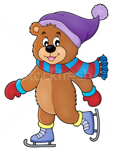 Ice skating bear theme image 1 Stock photo © clairev