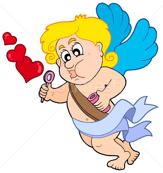 Cupid with bubble maker Stock photo © clairev
