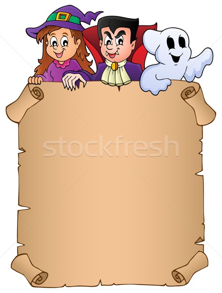 Parchment with Halloween topic 8 Stock photo © clairev