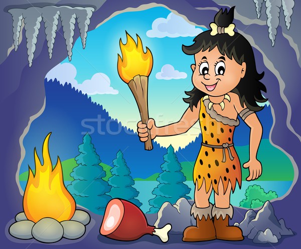 Cave woman theme image 1 Stock photo © clairev