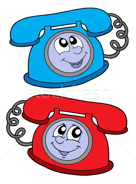 Cute telephones vector illustration Stock photo © clairev