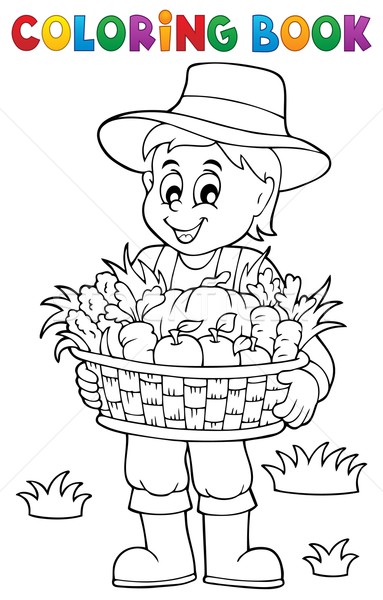 agricultor para colorear