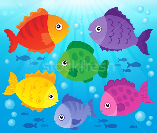 Stock photo: Stylized fishes theme image 3