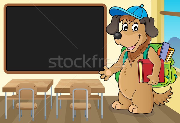 Сток-фото: школы · собака · изображение · книга · Председатель · класс