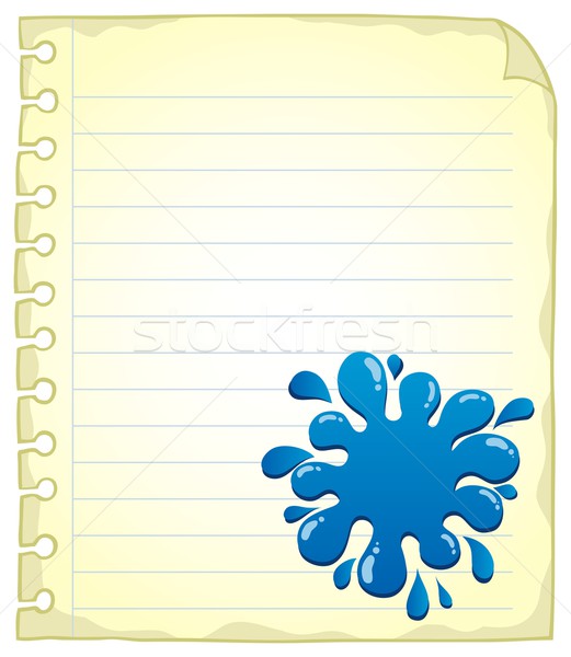 Blank notepad page with ink blot Stock photo © clairev