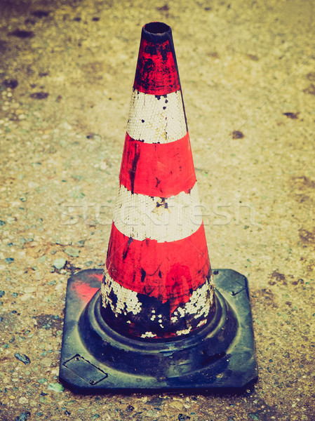 Retro look Traffic cone Stock photo © claudiodivizia