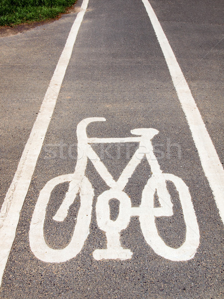 Bike corsia segno bicicletta Foto d'archivio © claudiodivizia