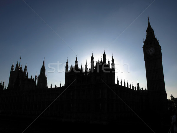 Maisons parlement goth nuit vue silhouette Photo stock © claudiodivizia