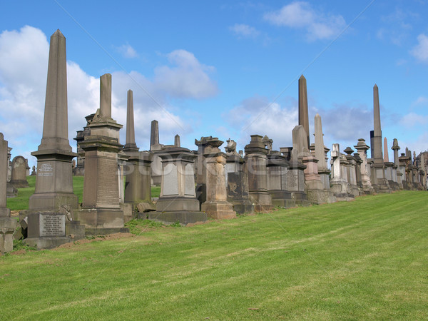 Glasgow Gotik bahçe mezarlık İskoçya Stok fotoğraf © claudiodivizia