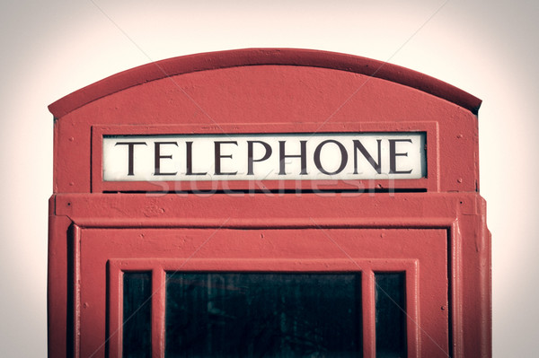 Retro look London telephone box Stock photo © claudiodivizia
