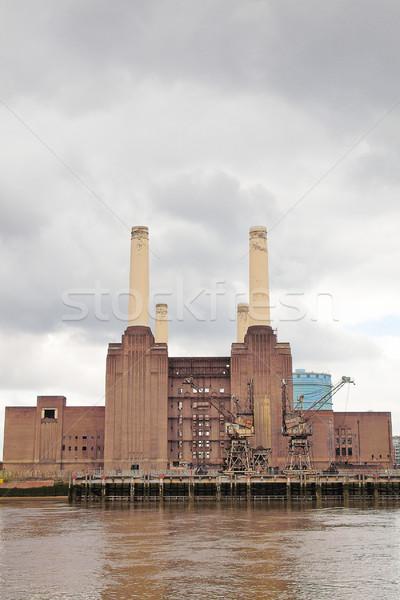 London elektromos erőmű Anglia ipari retro építészet Stock fotó © claudiodivizia
