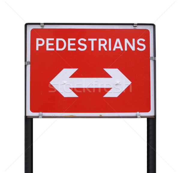 Stock foto: Fußgänger · Zeichen · Fußgänger · Straße · Verkehr · Sicherheit
