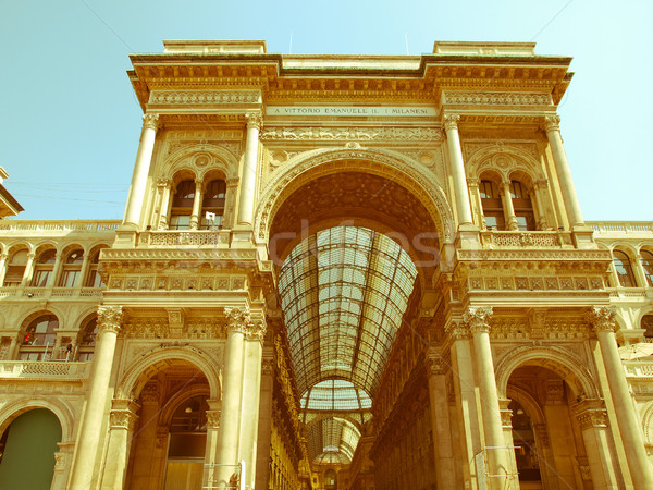 Stock photo: Retro looking Galleria Vittorio Emanuele II, Milan