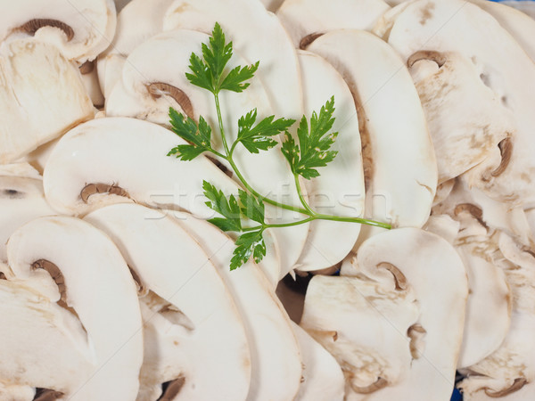 Pieczarka grzyby grzyby przydatny tle jedzenie Zdjęcia stock © claudiodivizia