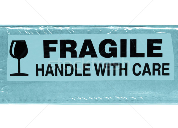Fragile Detail Karton cool Glas orange Stock foto © claudiodivizia