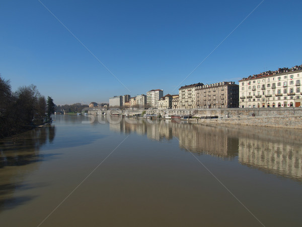 Fiume torino Italia acqua Europa Foto d'archivio © claudiodivizia