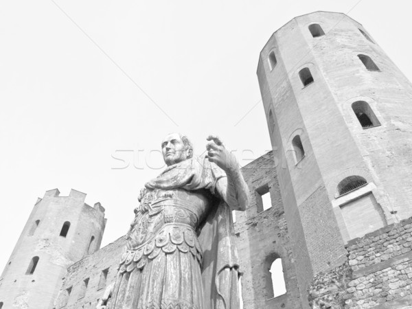 Stok fotoğraf: Sezar · heykel · towers · İtalya · Retro