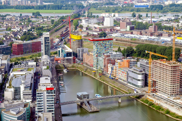 Duesseldorf mediahafen harbour Stock photo © claudiodivizia