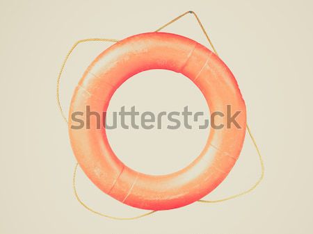 Stockfoto: Reddingsboei · foto · geïsoleerd · oranje · water · zee