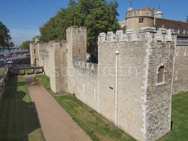 Torony London középkori kastély börtön kő Stock fotó © claudiodivizia