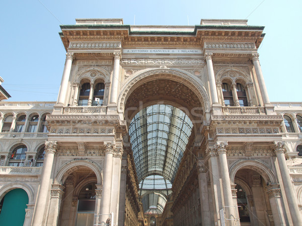 Stockfoto: Milaan · Italië · vintage · Europa · oude · stad