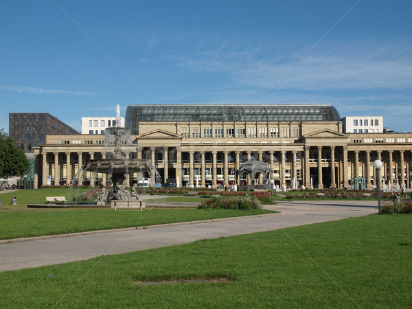 Schlossplatz (Castle square) Stuttgart Stock photo © claudiodivizia