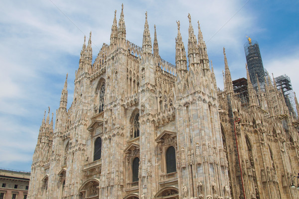 Milan Gotik katedral kilise İtalya Stok fotoğraf © claudiodivizia