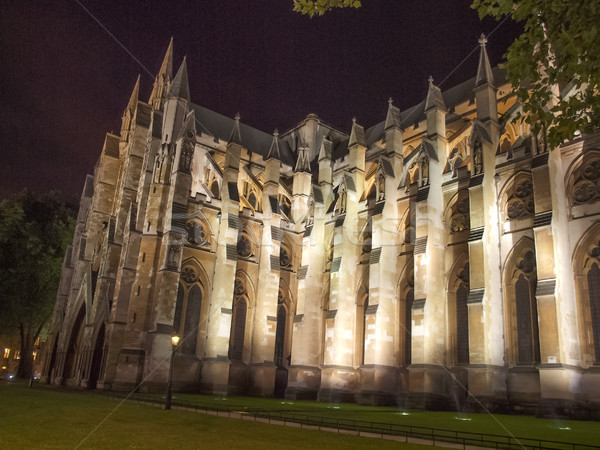 Westminster abbaye église Londres nuit vue [[stock_photo]] © claudiodivizia