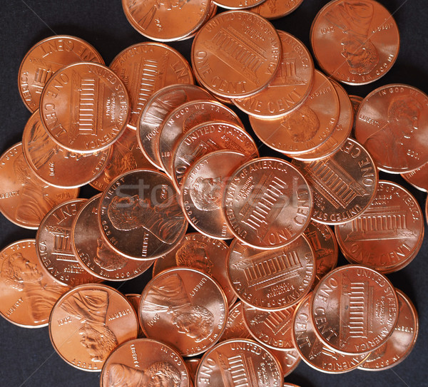 Dollar munten cent tarwe penny een Stockfoto © claudiodivizia