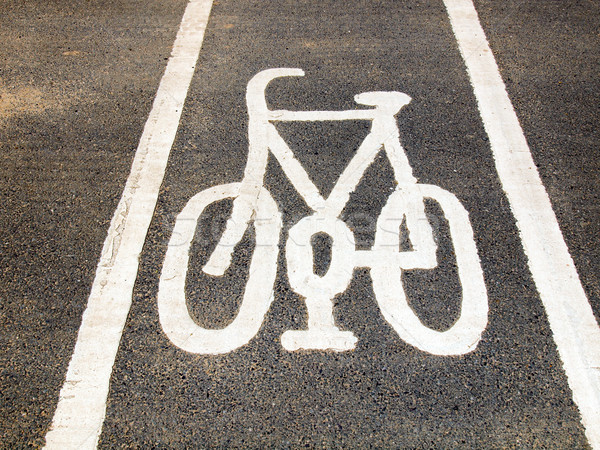 Bike lane sign Stock photo © claudiodivizia
