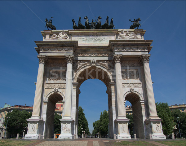 темп Милан арки мира Италия ретро Сток-фото © claudiodivizia