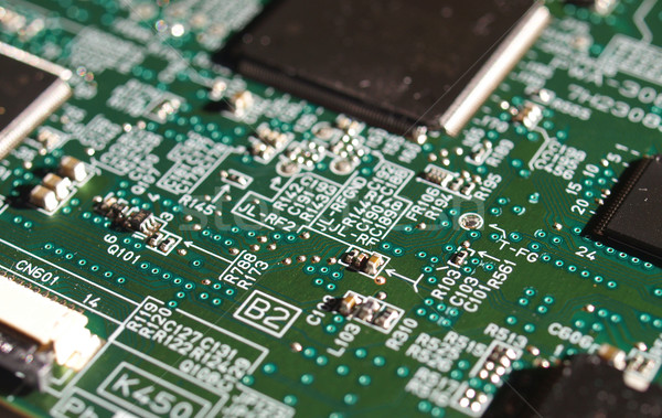 Imprimate circuit detaliu electronic calculator Imagine de stoc © claudiodivizia