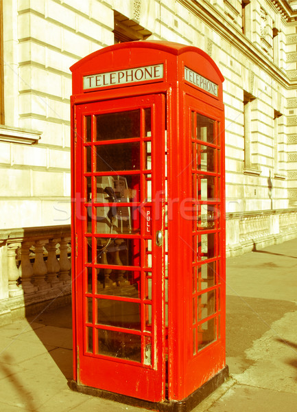 Retro looking London telephone box Stock photo © claudiodivizia