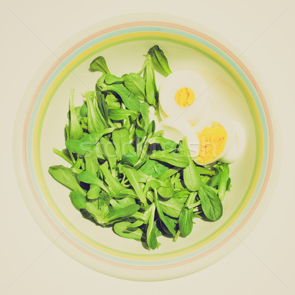 Retro bakmak salata resim bağbozumu bakıyor Stok fotoğraf © claudiodivizia