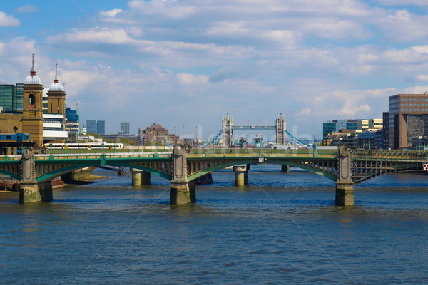 реке Темза Лондон панорамный мнение город Сток-фото © claudiodivizia