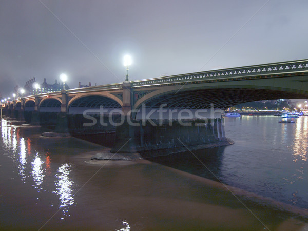 Westminster Brücke Panorama Ansicht London Stadt Stock foto © claudiodivizia