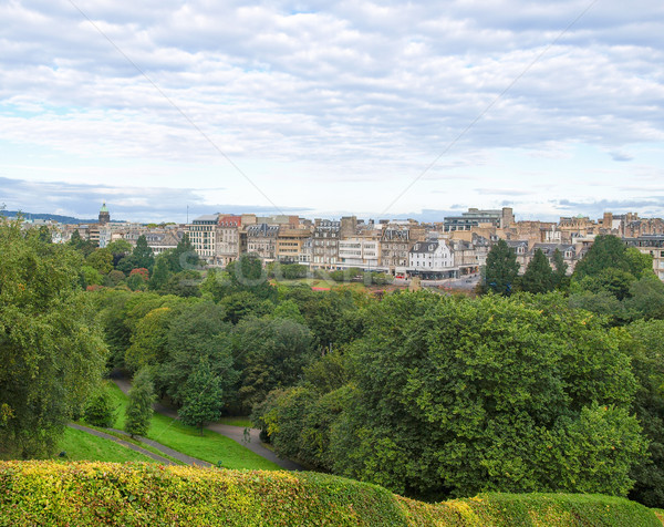 Edinburgh Skócia kilátás város sziluett panoráma Stock fotó © claudiodivizia