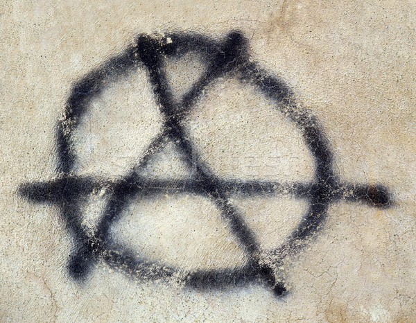 Anarchia simbolo verniciato muro sfondo mattone Foto d'archivio © claudiodivizia