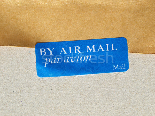 Posta aeriana detaliu scrisoare plic posta hârtie Imagine de stoc © claudiodivizia