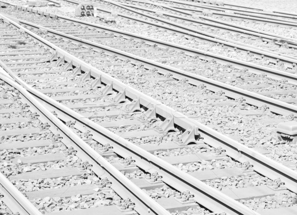 Vasút vasúti sinek részlet vonatok szállítás földalatti Stock fotó © claudiodivizia