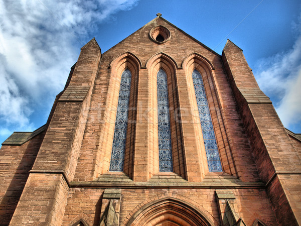 Glasgow hdr budynek kościoła wysoki dynamiczny Zdjęcia stock © claudiodivizia