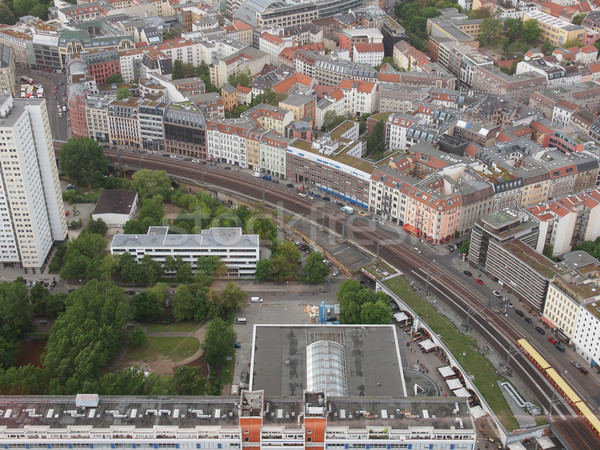 Berlin légifelvétel kilátás város Németország sziluett Stock fotó © claudiodivizia