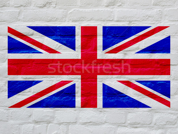 Bandiera union jack Regno Unito bianco mattoni muro Foto d'archivio © claudiodivizia
