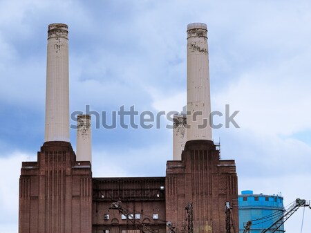 Londyn elektrownia Anglii przemysłowych retro architektury Zdjęcia stock © claudiodivizia