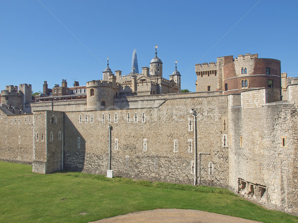 Toren Londen middeleeuwse kasteel gevangenis steen Stockfoto © claudiodivizia
