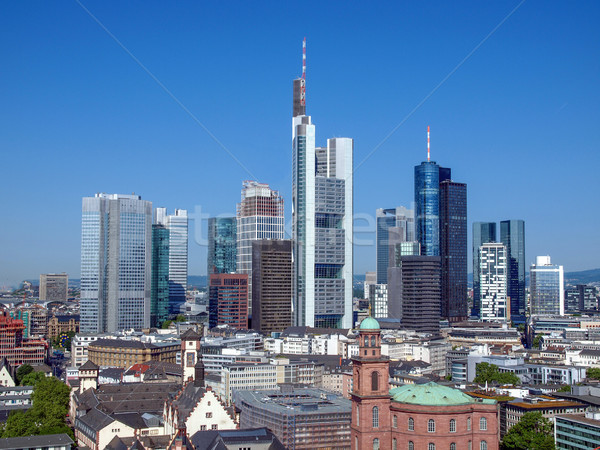 Zdjęcia stock: Frankfurt · główny · Niemcy · widok · z · lotu · ptaka