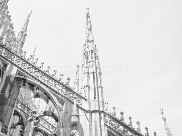 Mediolan gothic katedry kościoła Włochy Zdjęcia stock © claudiodivizia